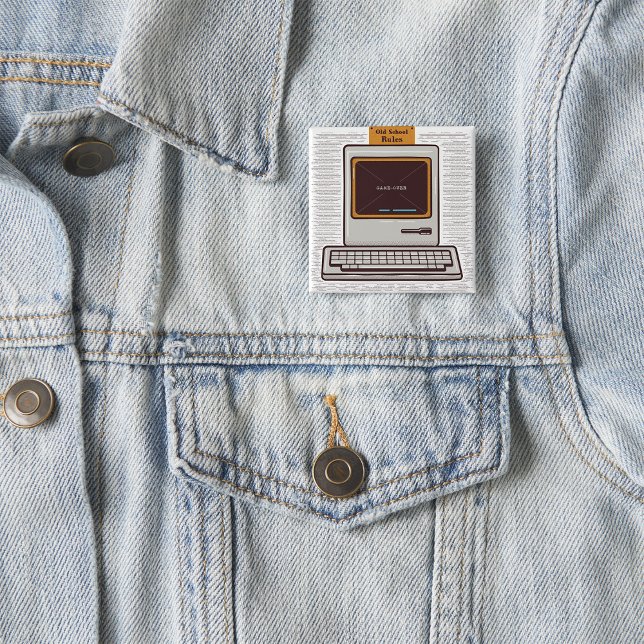 Old School Rules Retro-Computerspiel vorbei Button (Von Creator hochgeladen)