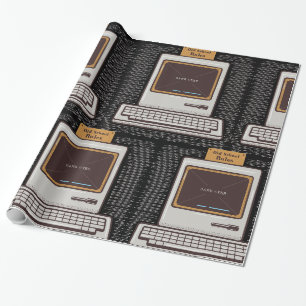 Old School Rules Retro-Computerspiel vorbei Geschenkpapier