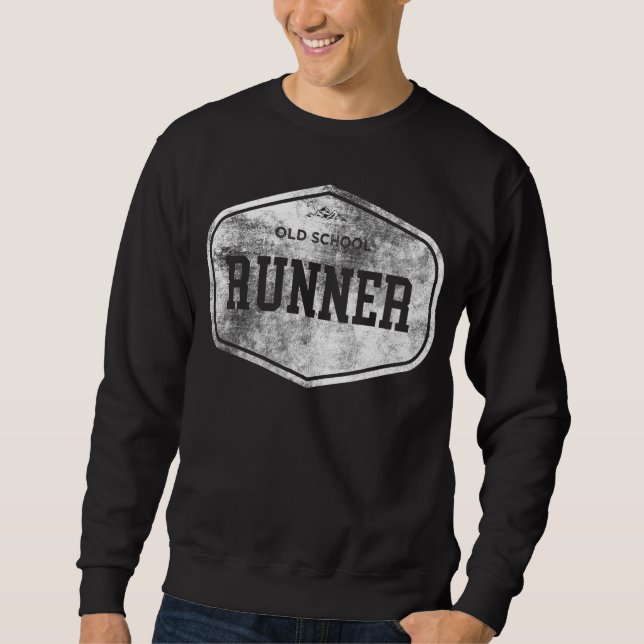 Old School Runner Trails Country Running Marathon Sweatshirt (Vorderseite)