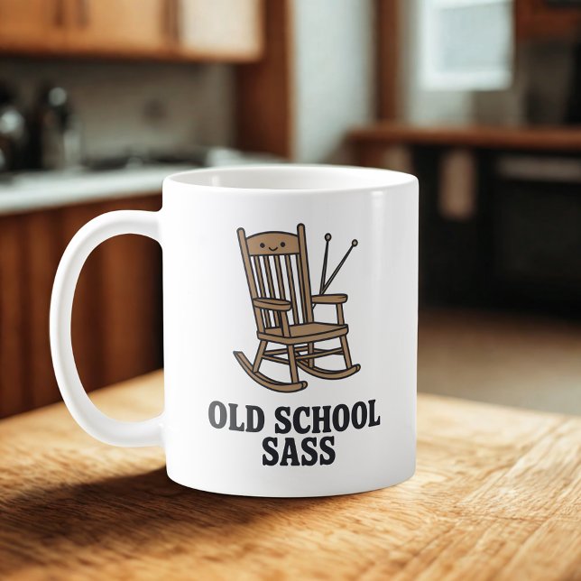 Old School Sass | Sassy Grandparent Humor   Kaffeetasse (Von Creator hochgeladen)