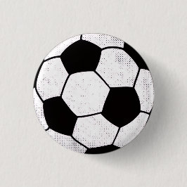 Old School Soccer Pitch Aesthetic Graphic Style Button