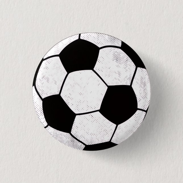 Old School Soccer Pitch Aesthetic Graphic Style Button (Vorderseite)