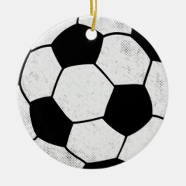 Old School Soccer Pitch Aesthetic Graphic Style Keramik Ornament