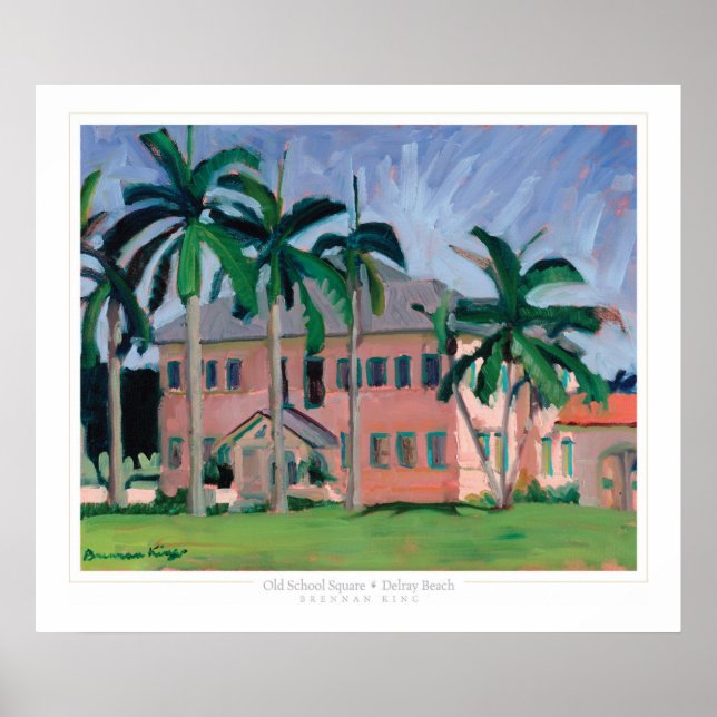 Old School Square Poster (Vorne)