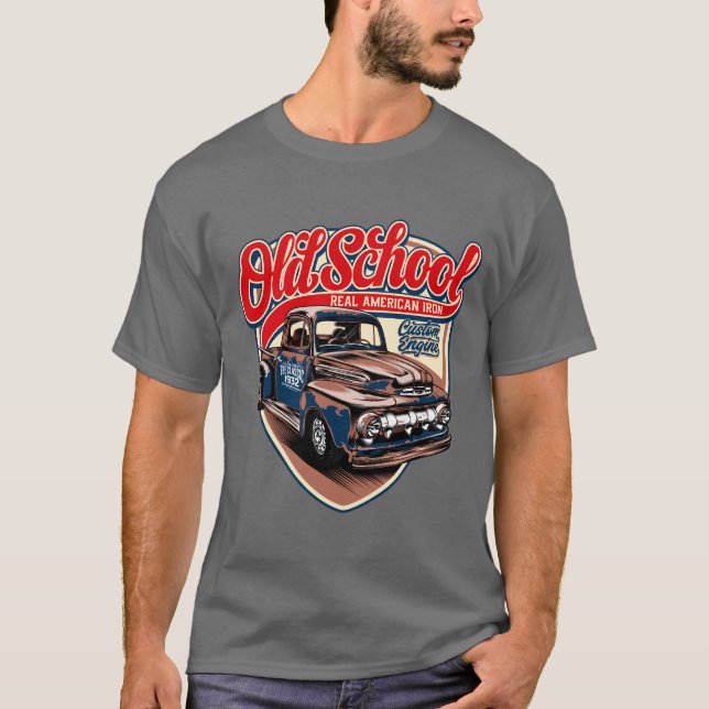 Old School Steel Vintag 1932 Lkw T-Shirt (Vorderseite)
