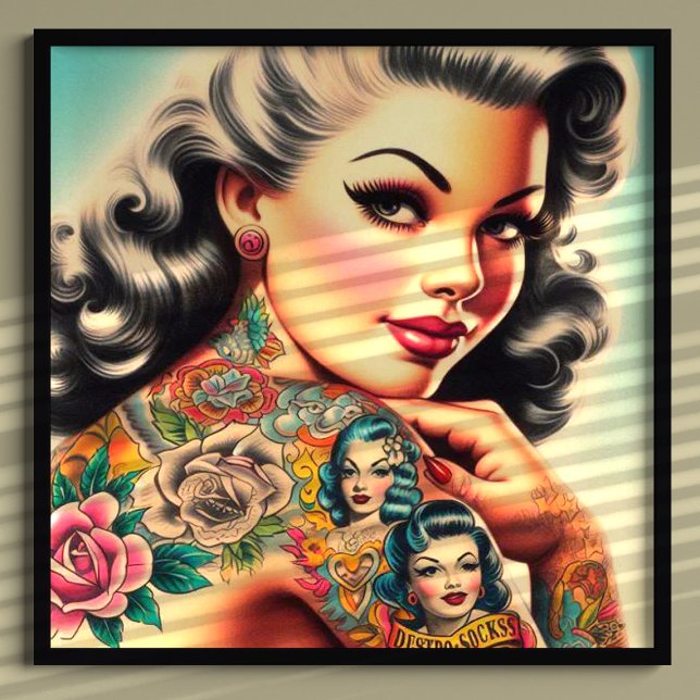 Old School Tattoo Button-up Poster (Von Creator hochgeladen)