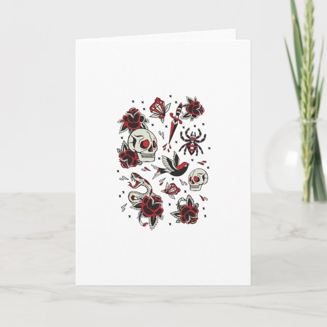 Old School Tattoo Karte (Vorderseite)