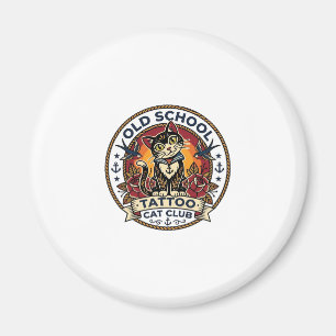 Old School Tattoo Katze Süße Kitty Design - Old Sc Magnet