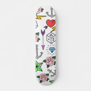 Old School Tattoo Skateboard
