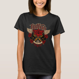 Old School Tattoo Subkultur Rosen Fausthandschuh   T-Shirt