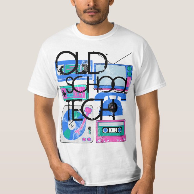 Old School Tech 80er T-Shirts (Vorderseite)