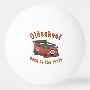 Old school, vintage car in Red and Grey Tischtennisball