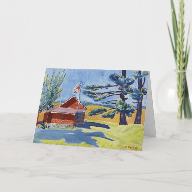 Old Schoolhouse, Ryders | George Luks Karte (Vorderseite)