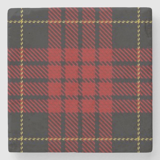 Old Schotten Tavern Clan MacQueen Tartan Steinuntersetzer (Vorderseite)