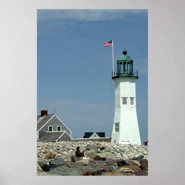 Old Scituate Lighthouse Foto Poster (Vorne)