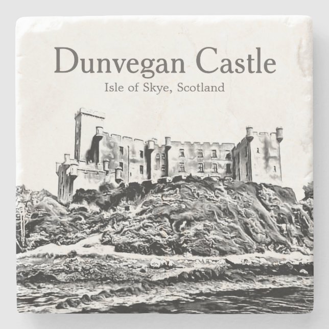 Old Scotland Dunvegan Castle Isle of Skye Steinuntersetzer (Vorderseite)