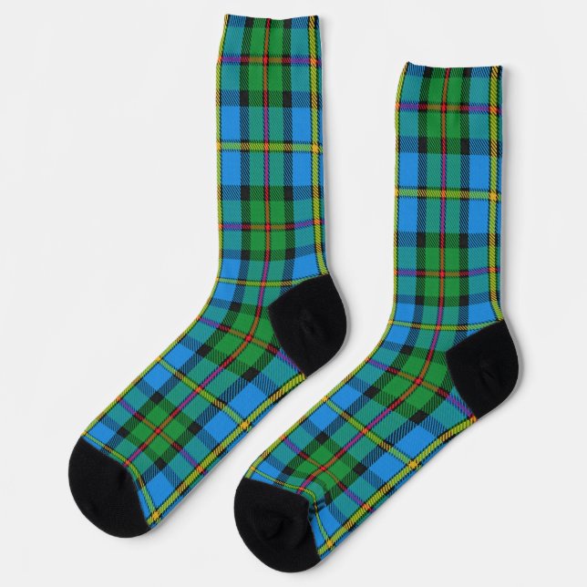 Old Scottish Clan MacLeod von Harris Tartan Socken (Linkes Detail)