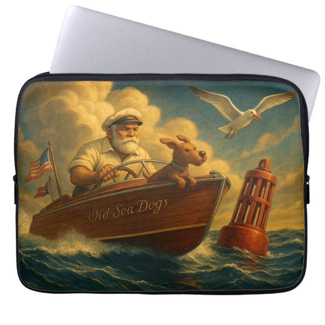 Old Sea Dogs: a sailor and his trusty canine  Laptopschutzhülle (Vorderseite)