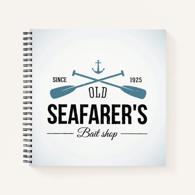 Old Seafarers Bait Shop Notizbuch (Vorderseite)