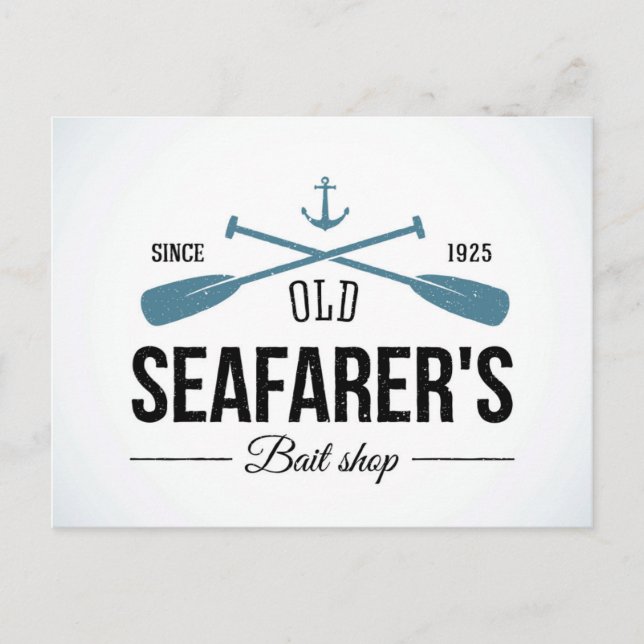 Old Seafarers Bait Shop Postkarte (Vorderseite)
