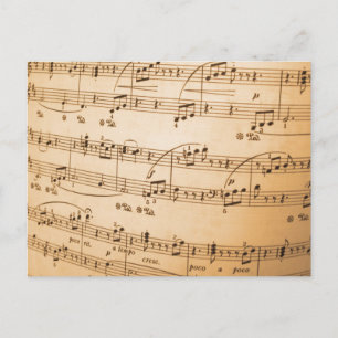 Old Sheet Music Postkarte
