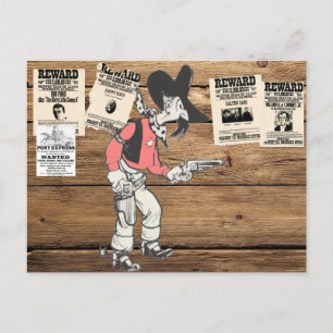 Old Sherrif mit Gezeichnet Gun Postkarte