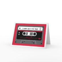 Old Skool Rot-Schwarze Kassette-Mix-Tape-Gruß