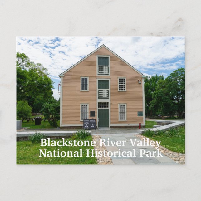 Old Slater Mill Postkarte (Vorderseite)