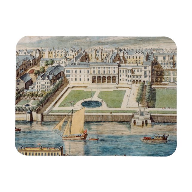 Old Somerset House am Strand, graviert von Jean Magnet (Horizontal)