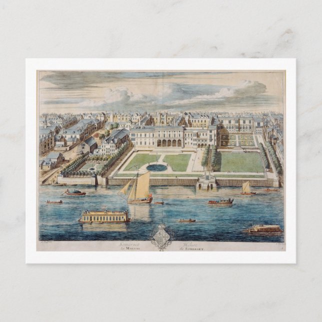 Old Somerset House am Strand, graviert von Jean Postkarte (Vorderseite)