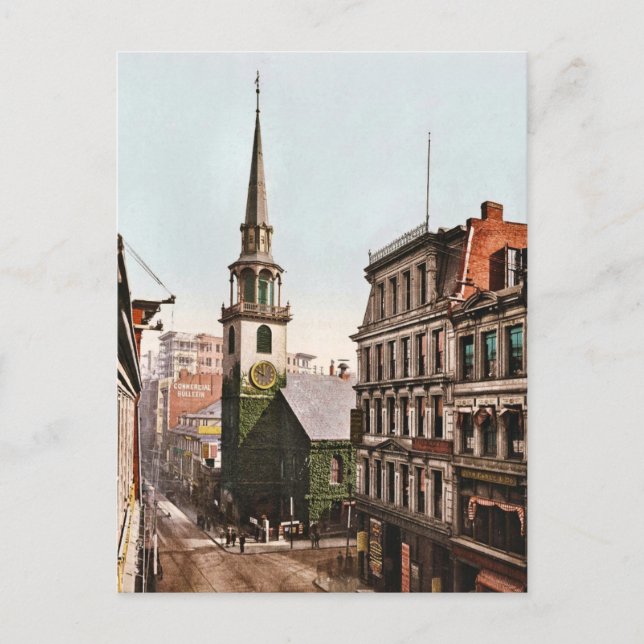 Old South Church Boston 1900 Vintag Postkarte (Vorderseite)