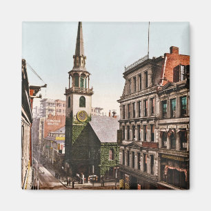 Old South Church Boston 1900 - Vintage Magnet