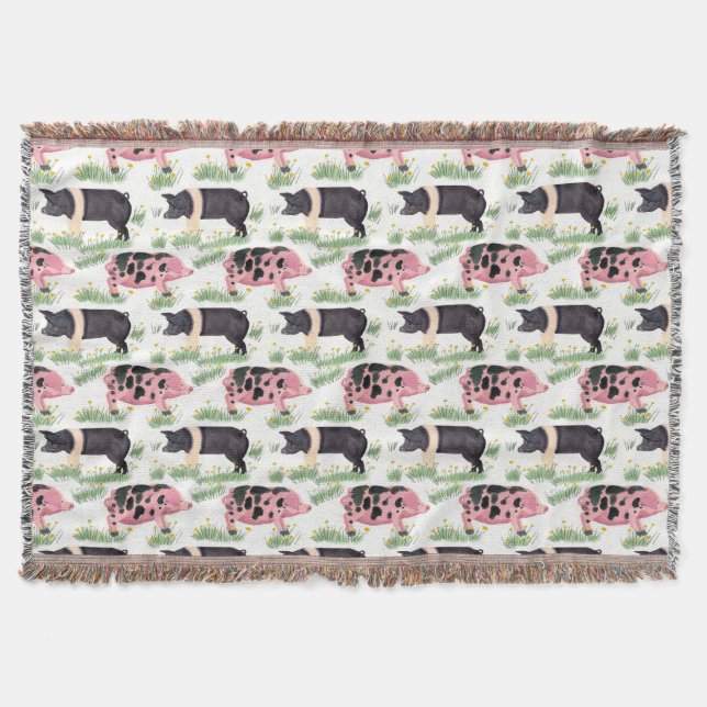 Old Spot Pig Blanket Decke (Vorderseite)