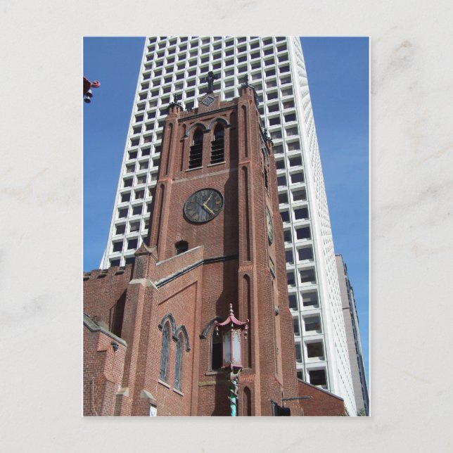 Old St. Mary's Church in Chinatown, SF, CA Postkarte (Vorderseite)