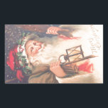 Old St. Nicholas mit Lantern Vintag Sticker<br><div class="desc">Old St. Nicholas mit Lantern Vintag Sticker - Wenn Sie etwas und alles, was Vintag ist, ist dies für Sie! Reisen Sie zurück in die Vergangenheit und verlieren Sie sich in der schönen Farbe und Details dieses alten Bildes. Schöne Kunstwerke vor langer Zeit. Viel Spaß! Das Bild lautet "Frohe Weihnachten"....</div>