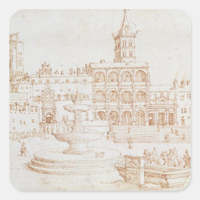 Old St. Peter Quadratischer Aufkleber (Vorderseite)