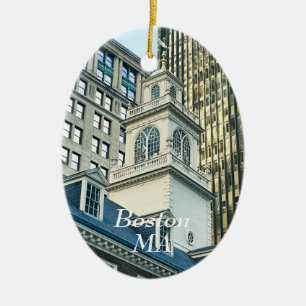 Old Staat House in Boston Massachusetts Keramik Ornament