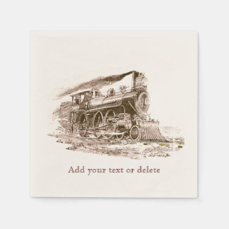 Old Steam Locomotive Serviette