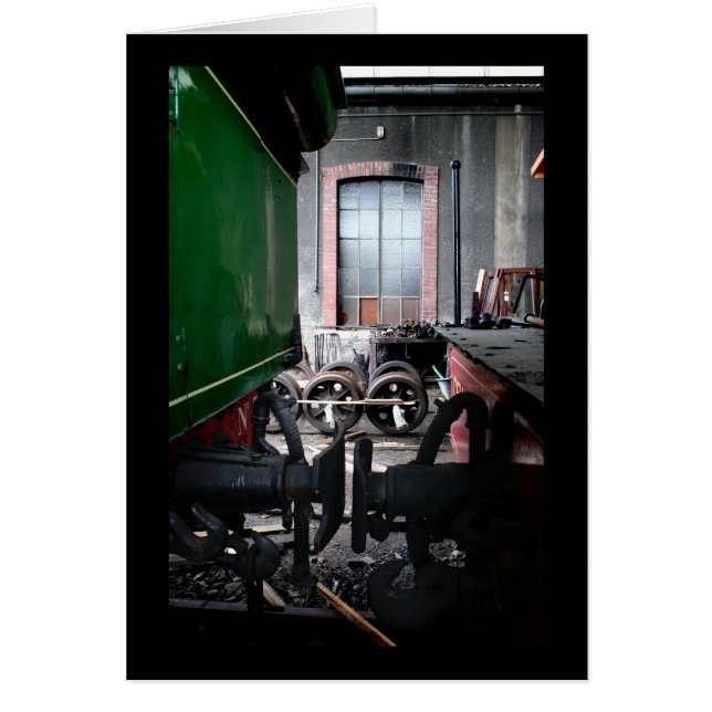 Old Steam Train Le Mastrou Rail yard Card (Vorne)