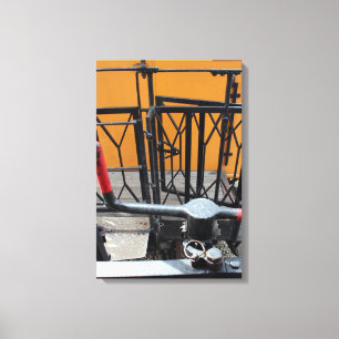 Old Steam Train Le Mastrou Wagon Crank Leinwand