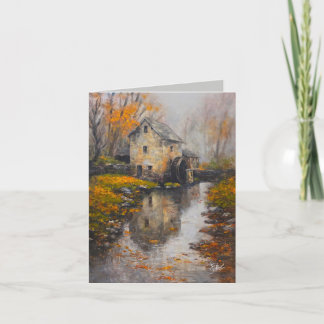 „Old Stone Mill“ handgemalt von Jason Street Dankeskarte
