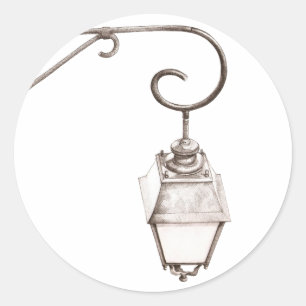 Old Street Light Sticker