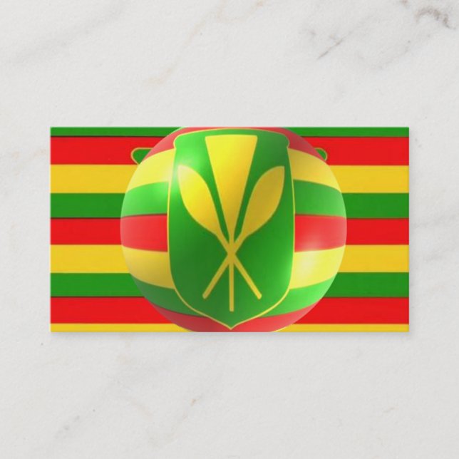 Old Style Hawaiian Flag Visitenkarte (Vorderseite)