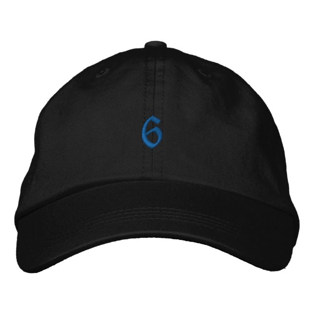 Old Style Number 6 Bestickte Baseballkappe (Vorderseite)