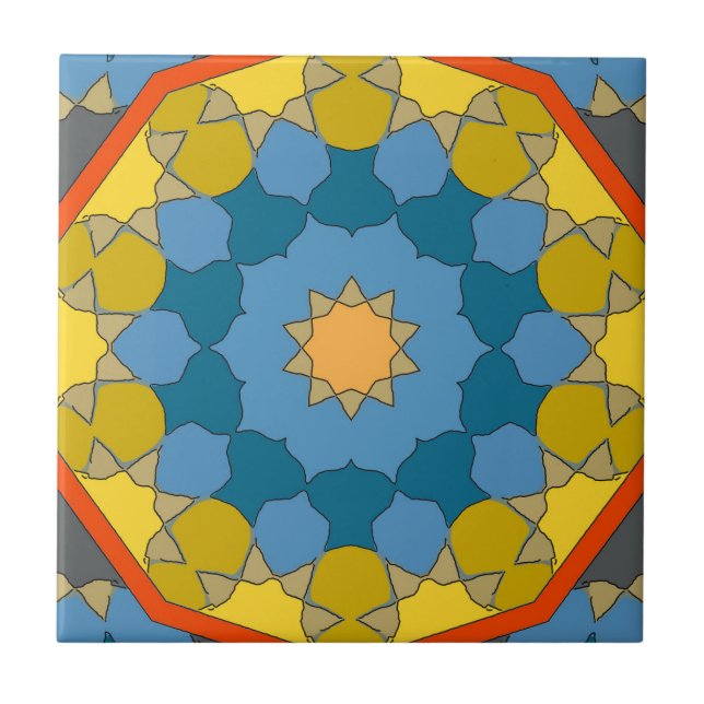 Old Style Spanish Tile Blues Fliese (Vorderseite)