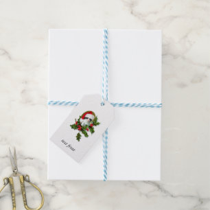 Old Style Vintage Weihnachts Kätzchen Geschenkanhänger