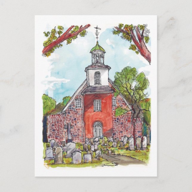 Old Swedes Church, Wilmington, Delaware Postkarte (Vorderseite)