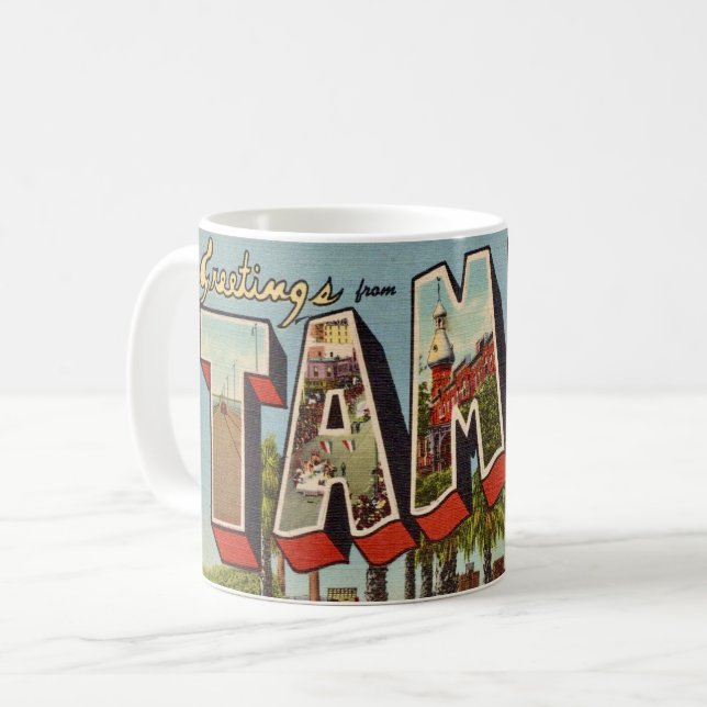 Old Tampa Florida Greeting Mug Kaffeetasse (Vorderseite Links)