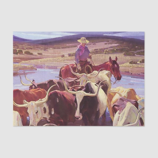 "Old Texas" von W Herbert Dunton Seidenpapier (Vorderseite)