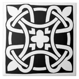 Old Time Classic Black and White Traditional Fliese